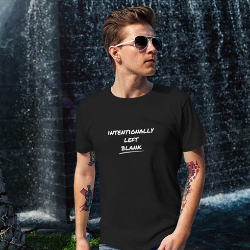 Intentionally Left Blank T-Shirt - Funny Minimalist Statement Tee