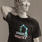 R Humans Obsolete futuristic AI graphic t-shirt in black — thought-provoking tech tee for sci-fi fans and deep thinkers