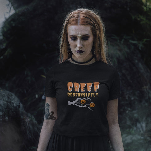 Creep Responsively Halloween T-Shirt – Funny Spooky Pumpkin Tee