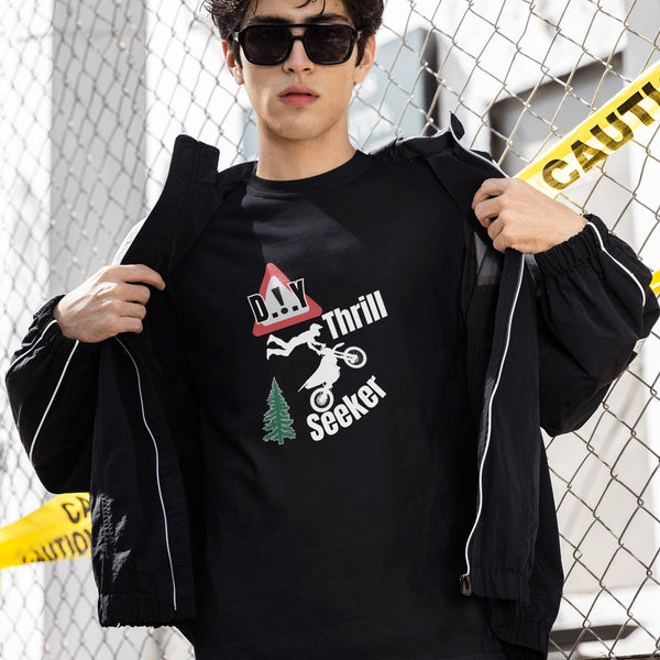 D.I.Y. Thrill Seeker Shirt – Bold Dirt Bike Stunt Tee for Adrenaline Junkies