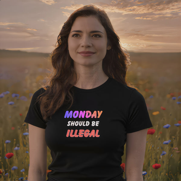 Monday Should Be Illegal T-Shirt | Funny Monday Sucks Tee