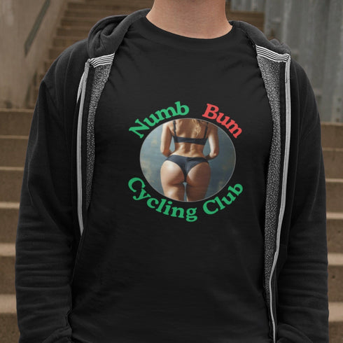 Numb Bum Cycling Club T-Shirt – Funny Gift for Cyclists & Bike Lovers