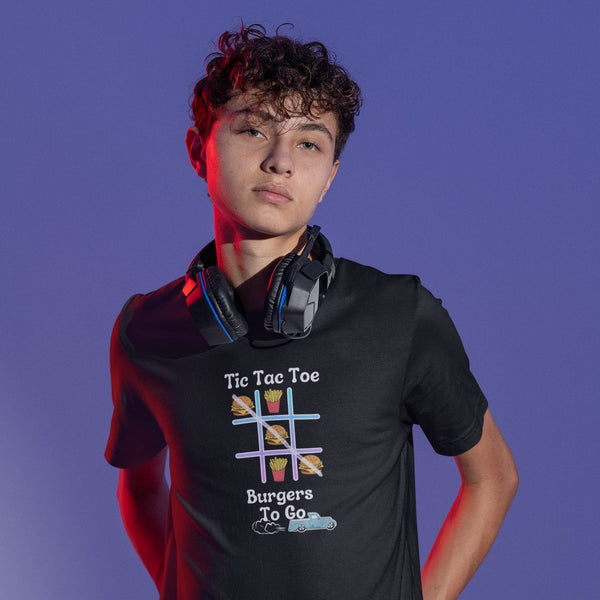 Tic Tac Toe Burgers To Go T-Shirt – Funny Fast Food Tee