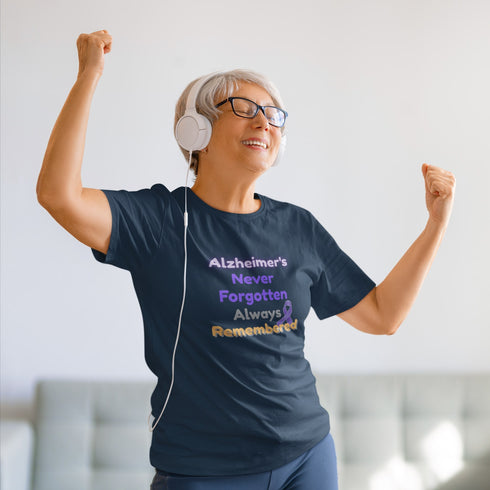 Alzheimer’s Awareness Shirt – Never Forgotten Always Remembered Tee