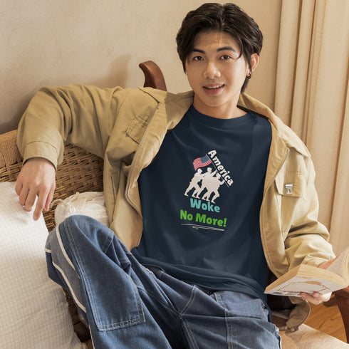 America Woke No More! - Patriotic Anti-Woke T-Shirt | Shop Now