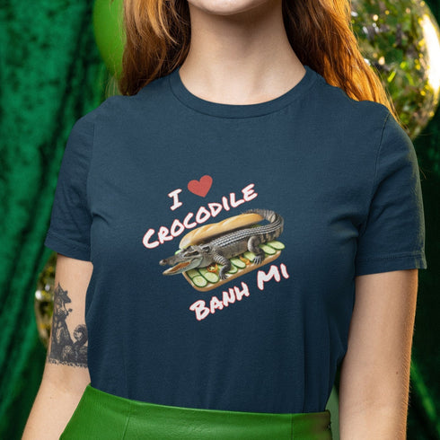 I Love Crocodile Banh Mi T-Shirt – A Bite of Humor and Style!