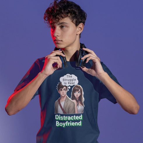 Distracted Boyfriend Meme T-Shirt - Funny Relatable Men's & Women's Tee
