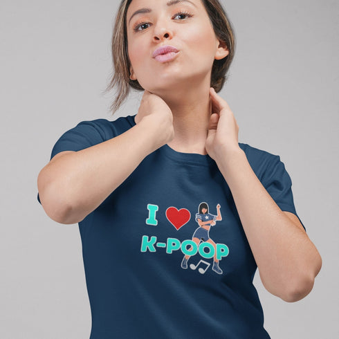 I Love K-Poop Funny K-Pop Parody T-Shirt – Humorous Music Fan Gift