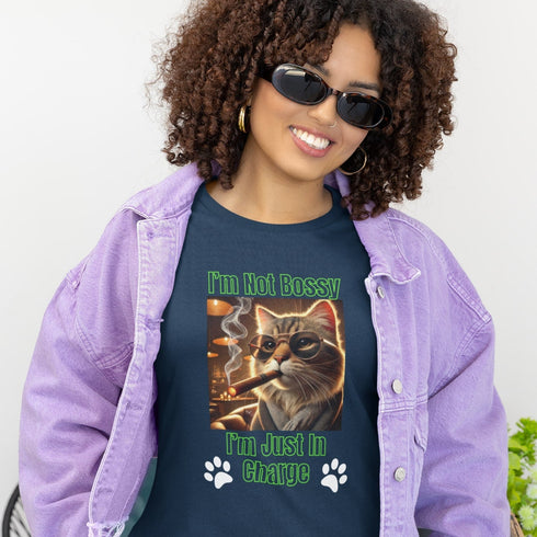 I'm Not Bossy I'm Just In Charge Cat T-Shirt - Fun & Sassy Graphic Tee