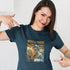 Mobile Phone Zombie Graphic T-Shirt in Navy Blue – Humorous Novelty Tee for Phone Addicts
