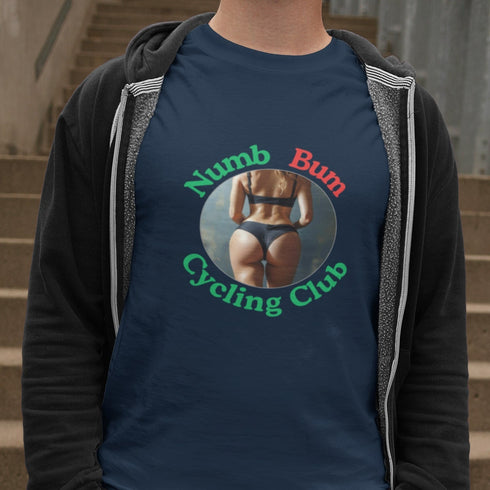 Numb Bum Cycling Club T-Shirt – Funny Gift for Cyclists & Bike Lovers