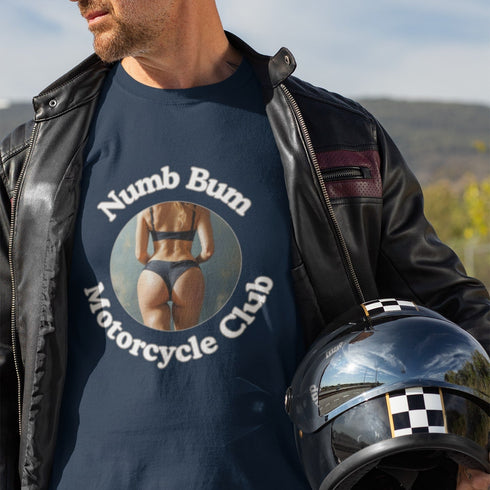 Numb Bum Motorcycle Club T-Shirt | Biker Humor Tee for Riders