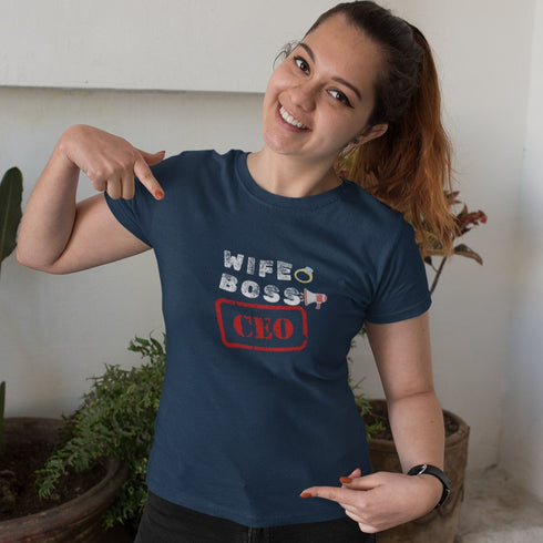 WIFE BOSS CEO T-Shirt – Funny Empowerment Shirt for Women