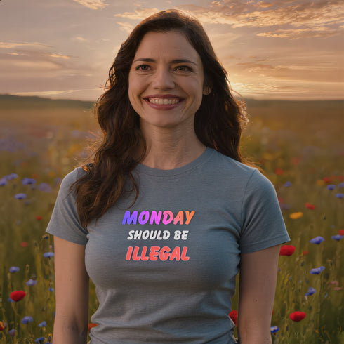 Monday Should Be Illegal T-Shirt | Funny Monday Sucks Tee