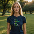 Navy Always Distracted How Dogs t-shirt – witty dog obsession gift tee, perfect for dog mums and dads who live for their pup