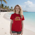 AWOL in Cancun red unisex tee with vintage Cancun graphic, bold holiday shirt for beach trips and travel