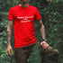 Red funny French Bulldog t-shirt with Poo Collector print – standout Frenchie owner gift idea for pet parents