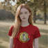 Red "I Was Normal Then I Got A Dog" funny dog owner t-shirt