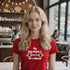Red graphic tee with dog lover slogan - My Dog's Name Is Mocha For A Reason