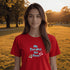 Red My Therapist Has 4 Paws graphic tee – relatable dog lover shirt for anxiety and depression awareness, great gift for rescue parents