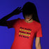 Not Guilty Today But It's Early funny red t-shirt – witty crime scene humor novelty shirt
