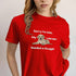 Red graphic tee with Sorry I'm Late My Labrador Needed a Snuggle print – funny Labrador retriever gift shirt for dog lovers