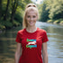 Zoomie Legend funny dog dad t-shirt in red — standout gift tee for pet lovers with a zoomie-obsessed pup