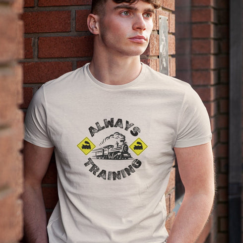 Soft Cream Always Training T-Shirt – relaxed-fit gym tee for train lovers with a laid-back aesthetic