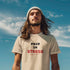 Paid In Stress Soft Cream T-Shirt – Aesthetic Burnout Slogan Tee for Overworked Office Workers