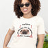 Soft cream Pug Points t-shirt – quirky pug lover gift tee, unisex fit, ideal for anyone obsessed with their wrinkly pup