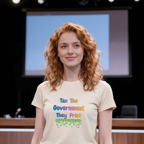 Soft Cream Tax the Government They Print Money inflation meme t-shirt, unisex sarcastic political graphic tee