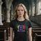Black Just a Girl and Her Demon T-shirt with bold slogan, a gothic graphic tee for everyday alternative outfits