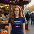 Navy funny Halloween candy t-shirt featuring the Halloween Pronoun Is Candy design for casual October celebrations