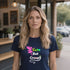 Navy Cute But Creepy graphic tee featuring a playful spooky statement for casual wear and fans of gothic-inspired fashion