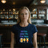 Navy blue witchy slogan tee featuring bold "Witch Way to the Bar" print, a fun gift idea for pagan and wiccan friends