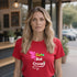 Red Cute But Creepy T-shirt with a bold slogan, an alternative graphic shirt for Halloween parties or a standout casual look