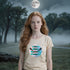 Soft Cream Little Miss Spooky Season tee with playful typography, an easy choice for Halloween party outfits