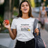 White sarcastic Monday t-shirt with AI confirms the worst day graphic — giftable unisex slogan tee