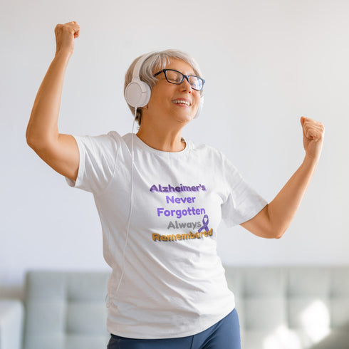 Alzheimer’s Awareness Shirt – Never Forgotten Always Remembered Tee