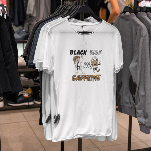 Black Belt In Caffeine T-Shirt – Funny Coffee Lover Tee