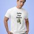 Coffee Stops Zombies Ok funny zombie coffee t-shirt in white — perfect gift for caffeine-dependent humans everywhere