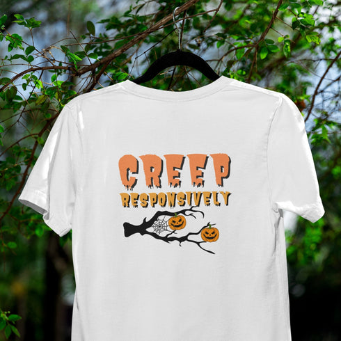 Creep Responsively Halloween T-Shirt – Funny Spooky Pumpkin Tee