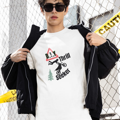 D.I.Y. Thrill Seeker Shirt – Bold Dirt Bike Stunt Tee for Adrenaline Junkies