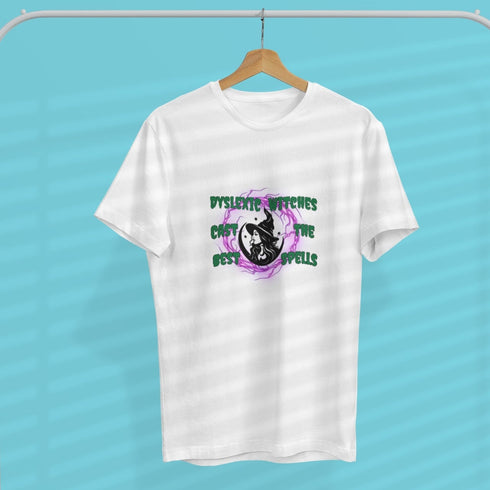Dyslexic Witches Cast the Best Spells T-Shirt | Funny Halloween Witch Graphic Tee