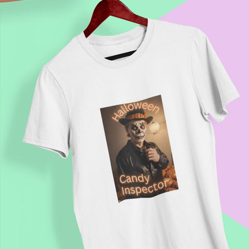 Halloween Candy Inspector T-Shirt - Fun & Spooky Graphic Tee for Halloween Lovers