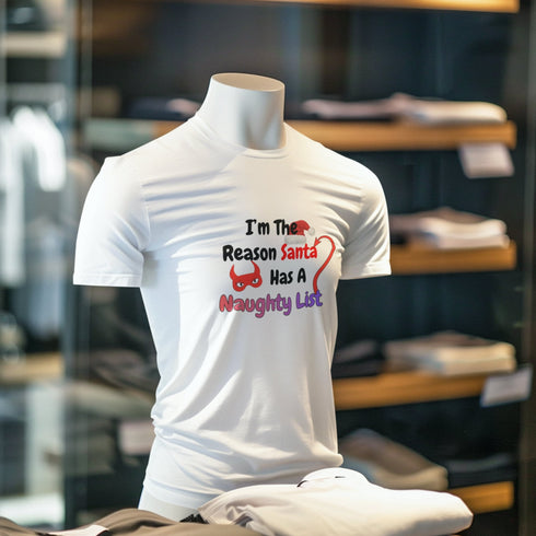 I’m The Reason Santa Has A Naughty List Funny Christmas T-Shirt
