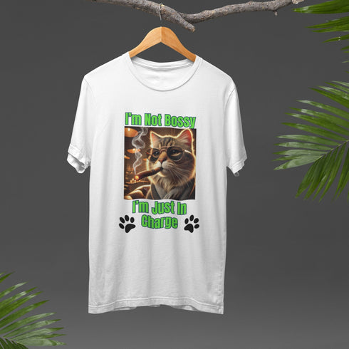 I'm Not Bossy I'm Just In Charge Cat T-Shirt - Fun & Sassy Graphic Tee