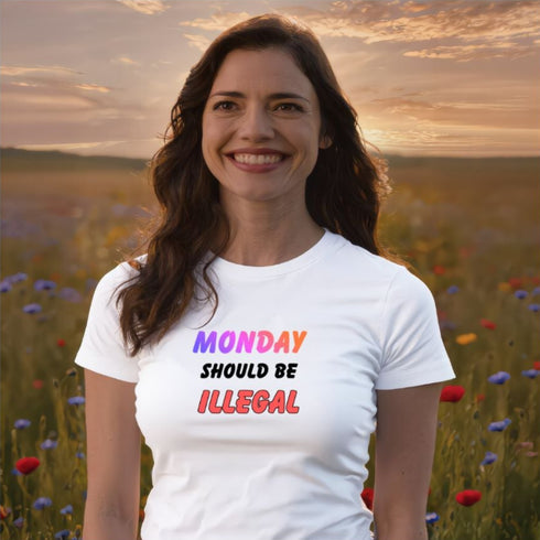 Monday Should Be Illegal T-Shirt | Funny Monday Sucks Tee