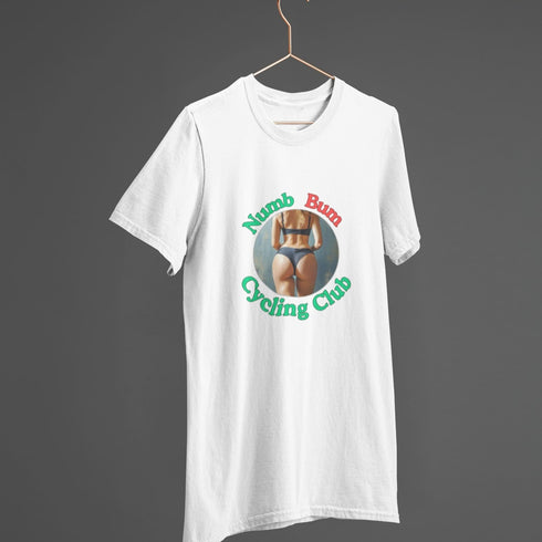 Numb Bum Cycling Club T-Shirt – Funny Gift for Cyclists & Bike Lovers