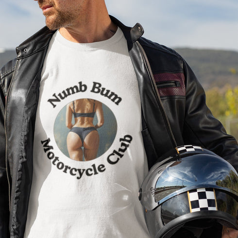 Numb Bum Motorcycle Club T-Shirt | Biker Humor Tee for Riders